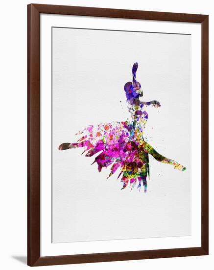 Ballerina on Stage Watercolor 4-Irina March-Framed Art Print