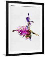 Ballerina on Stage Watercolor 4-Irina March-Framed Art Print