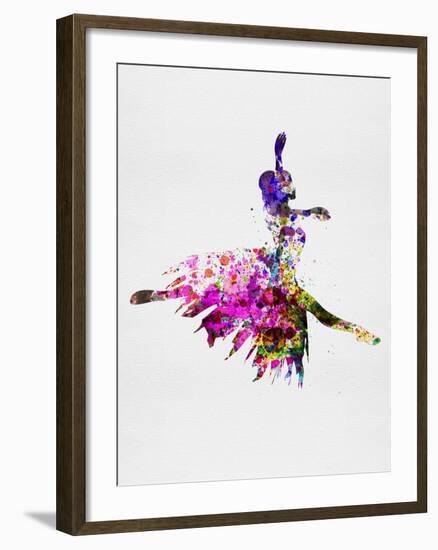 Ballerina on Stage Watercolor 4-Irina March-Framed Art Print