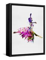 Ballerina on Stage Watercolor 4-Irina March-Framed Stretched Canvas