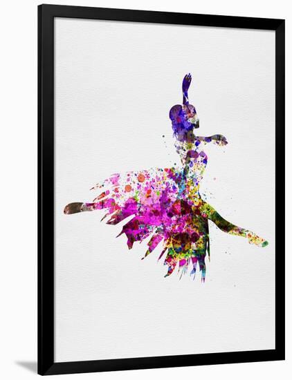 Ballerina on Stage Watercolor 4-Irina March-Framed Art Print