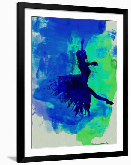 Ballerina on Stage Watercolor 5-Irina March-Framed Art Print