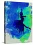 Ballerina on Stage Watercolor 5-Irina March-Stretched Canvas