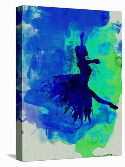 Ballerina on Stage Watercolor 5-Irina March-Stretched Canvas