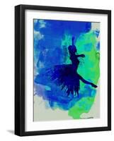 Ballerina on Stage Watercolor 5-Irina March-Framed Art Print