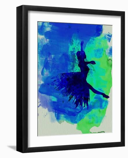 Ballerina on Stage Watercolor 5-Irina March-Framed Art Print