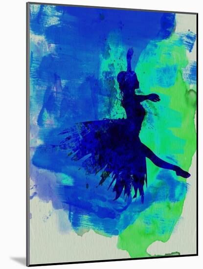 Ballerina on Stage Watercolor 5-Irina March-Mounted Art Print