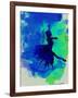 Ballerina on Stage Watercolor 5-Irina March-Framed Art Print