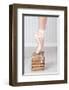 Ballerina Pointe on Old Books-null-Framed Art Print