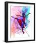 Ballerina's Dance Watercolor 1-Irina March-Framed Art Print