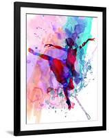 Ballerina's Dance Watercolor 1-Irina March-Framed Art Print