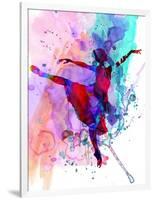 Ballerina's Dance Watercolor 1-Irina March-Framed Art Print