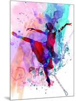 Ballerina's Dance Watercolor 1-Irina March-Mounted Art Print