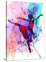 Ballerina's Dance Watercolor 1-Irina March-Stretched Canvas