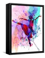 Ballerina's Dance Watercolor 1-Irina March-Framed Stretched Canvas