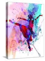Ballerina's Dance Watercolor 1-Irina March-Stretched Canvas