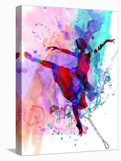 Ballerina's Dance Watercolor 1-Irina March-Stretched Canvas