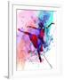 Ballerina's Dance Watercolor 1-Irina March-Framed Art Print