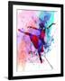 Ballerina's Dance Watercolor 1-Irina March-Framed Art Print