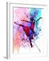 Ballerina's Dance Watercolor 1-Irina March-Framed Art Print