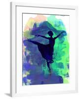 Ballerina's Dance Watercolor 2-Irina March-Framed Art Print