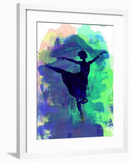 Ballerina's Dance Watercolor 2-Irina March-Framed Art Print