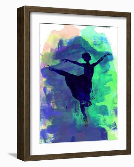 Ballerina's Dance Watercolor 2-Irina March-Framed Art Print