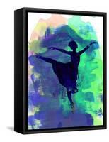 Ballerina's Dance Watercolor 2-Irina March-Framed Stretched Canvas