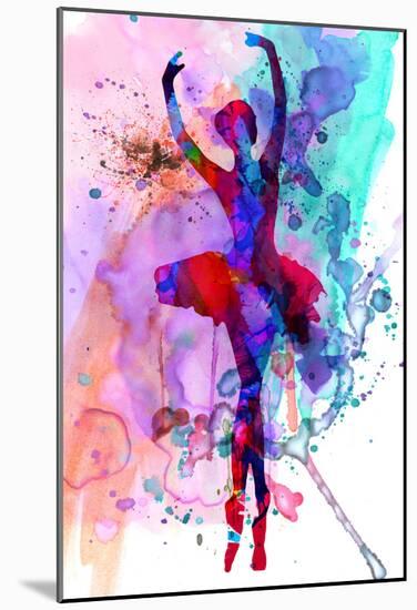 Ballerina's Dance Watercolor 3-Irina March-Mounted Poster