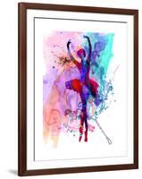 Ballerina's Dance Watercolor 3-Irina March-Framed Art Print