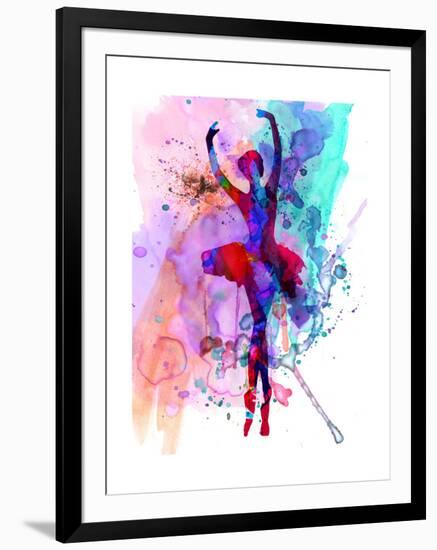 Ballerina's Dance Watercolor 3-Irina March-Framed Art Print