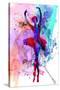 Ballerina's Dance Watercolor 3-Irina March-Stretched Canvas