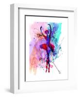 Ballerina's Dance Watercolor 3-Irina March-Framed Art Print