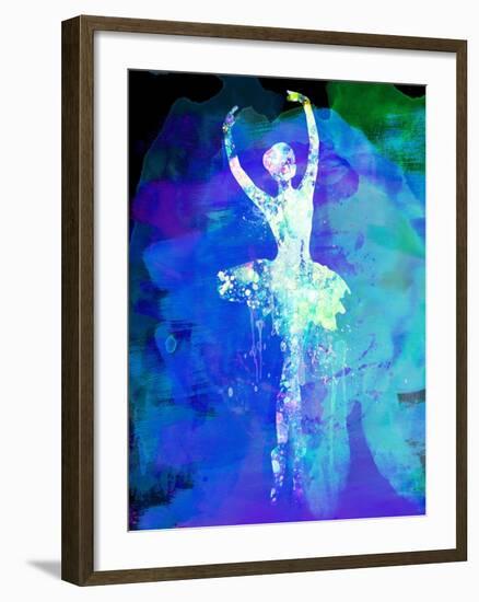 Ballerina's Dance Watercolor 4-Irina March-Framed Art Print