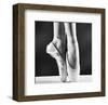 Ballerina's Pointes Black&White-null-Framed Art Print