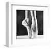 Ballerina's Pointes Black&White-null-Framed Art Print