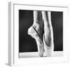 Ballerina's Pointes Black&White-null-Framed Art Print