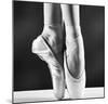 Ballerina's Pointes Black&White-null-Mounted Art Print