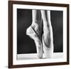 Ballerina's Pointes Black&White-null-Framed Art Print