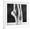 Ballerina's Pointes Black&White-null-Framed Art Print