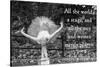 Ballerina Street Performer in Central Park, NYC with William Shakespeare Quote-null-Stretched Canvas