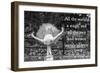 Ballerina Street Performer in Central Park, NYC with William Shakespeare Quote-null-Framed Photo