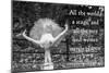 Ballerina Street Performer in Central Park, NYC with William Shakespeare Quote-null-Mounted Photo