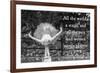 Ballerina Street Performer in Central Park, NYC with William Shakespeare Quote-null-Framed Photo