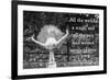 Ballerina Street Performer in Central Park, NYC with William Shakespeare Quote-null-Framed Photo