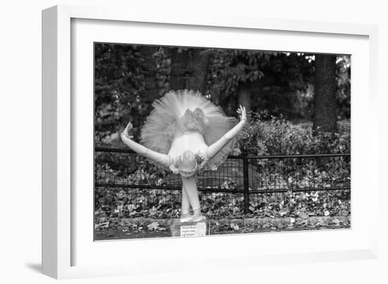 Ballerina Street Performer in Central Park, NYC-null-Framed Photo