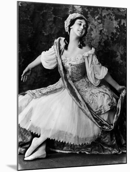 Ballerina Thamara Karsavina Posing in Costume for the Ballet "Pavilion D'Armide"-Emil Otto Hoppé-Mounted Premium Photographic Print