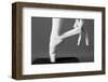 Ballerina Tying up Point Shoes-null-Framed Art Print