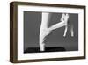 Ballerina Tying up Point Shoes-null-Framed Art Print