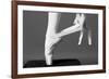 Ballerina Tying up Point Shoes-null-Framed Art Print